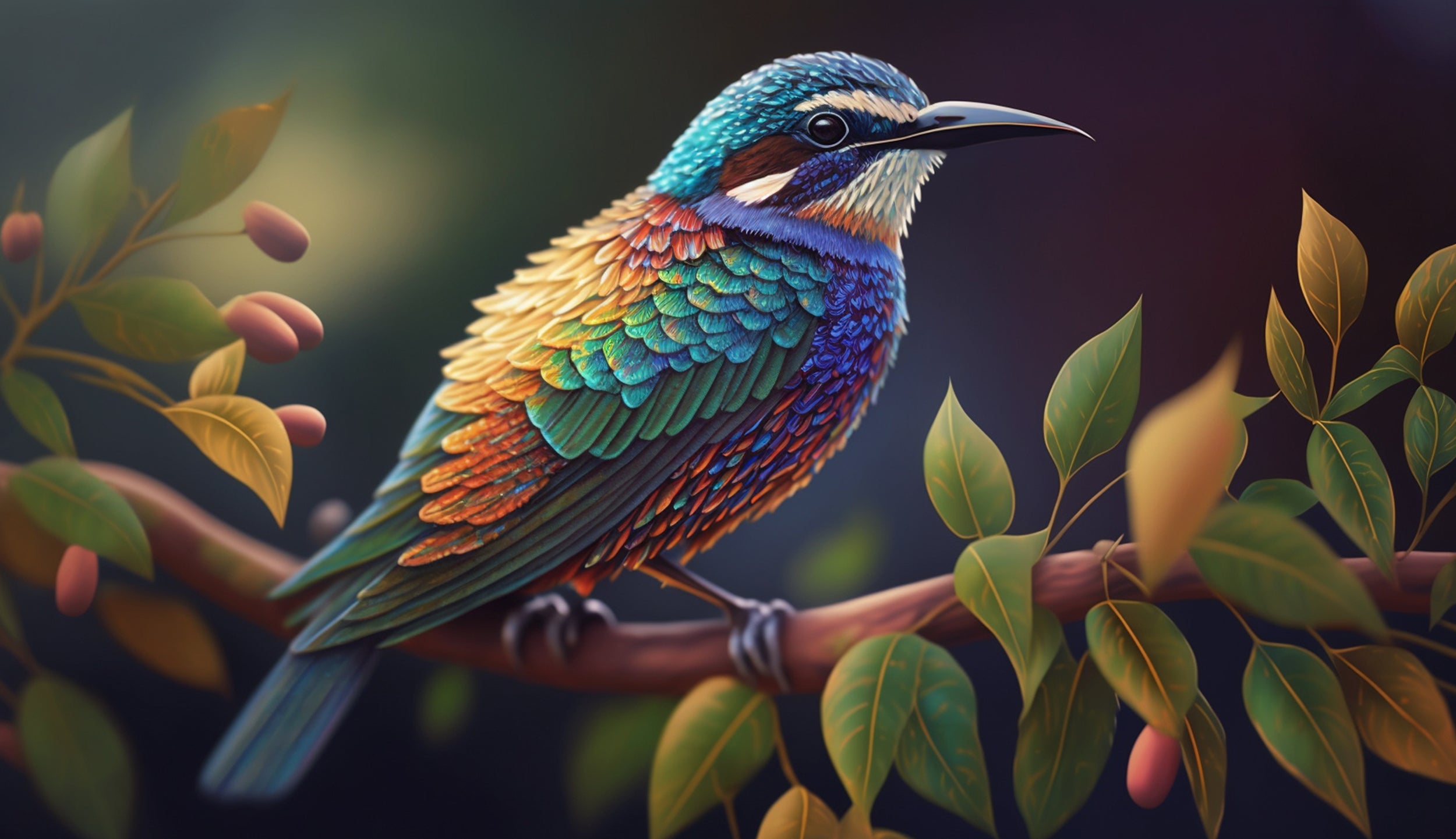 Painted bird